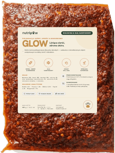 Saszetka NutriPaw GLOW — wołowina z olejem sardynkowym
